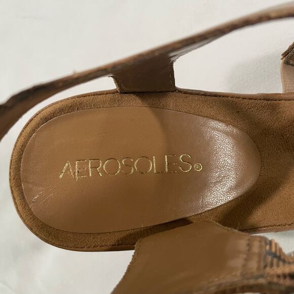 Aerosoles Womens Size 9 M Heels Powder Room Brown Sandals Womens Shoes - Picture 9 of 11